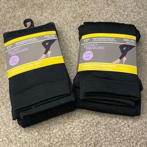 NWT-BUNDLE DEAL🥳- Fleece Footless Tights- size L/XL
